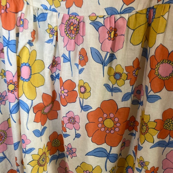 MAISON ME Talia Dress, Retro Flower Floral Sleeveless Dress with Ruffle Straps - Picture 5 of 12